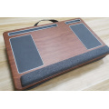 Customisierte tragbare Holzlaptop -Ständer Holzlaptablett mit weichem Kissenkissen für Bettsofa Schreibtisch